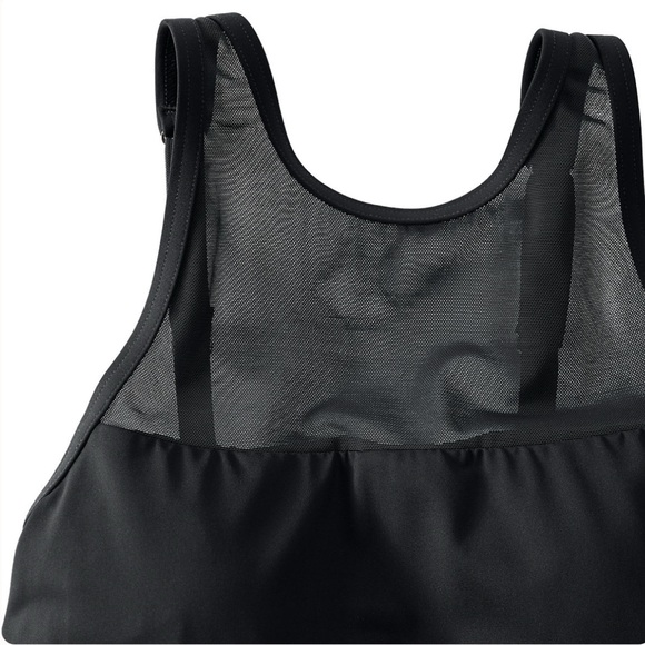 Women's Plus Size (Chlorine Resistant) Smoothing Control Mesh High Neck Tankini - Picture 3 of 7